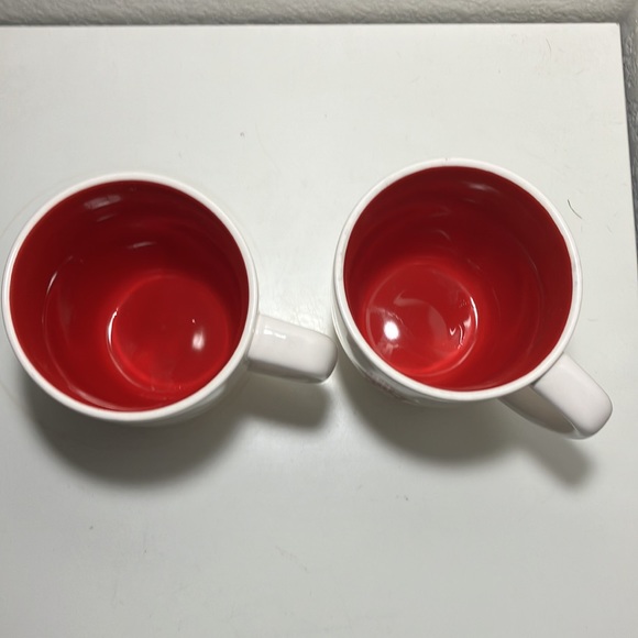 Relax Mug Rae Dunn Beach Chair Adirondack Red and Cream Set of Two - Picture 2 of 6